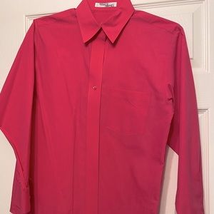 Hot Pink Long Sleeve Button Down